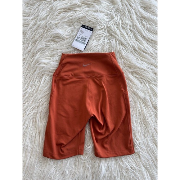 Nike One High-Waisted 8" Biker Shorts With Pockets Burnt Sunrise Size XS - Picture 5 of 10